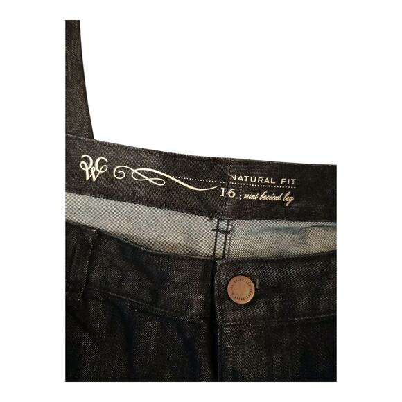 Coldwater Creek Women's Natural Fit Mini Bootcut Leg Jeans High Rise Size 16 - Picture 5 of 10